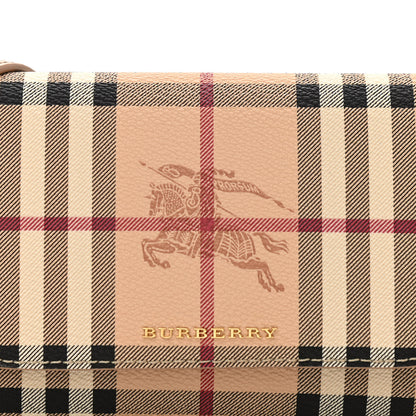 Burberry Haymarket Check Henley Wallet On Chain Mid Camel 8 of 10