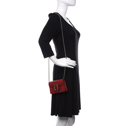 Gucci Calfskin Super Mini Dionysus Shoulder Bag Hibiscus Red 2 of 10