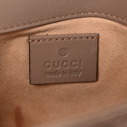 Gucci Calfskin Matelasse Super Mini GG Marmont Shoulder Bag Porcelain Rose 6 of 13