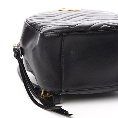 Gucci Calfskin Matelasse GG Marmont Backpack Black 9 of 11