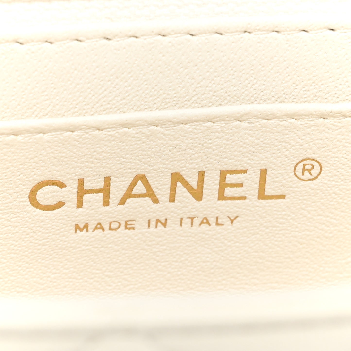 Lambskin Quilted Mini Rectangular Flap White