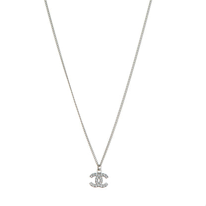 Chanel Crystal Timeless CC Necklace Silver 1 of 4
