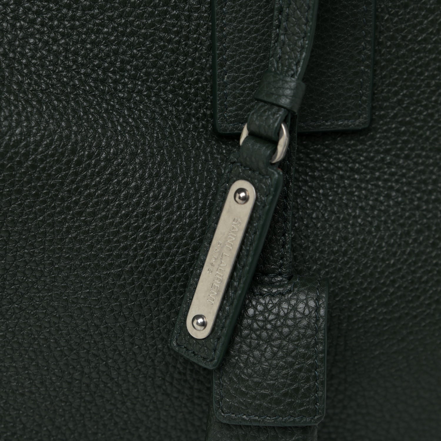 Saint Laurent Grained Calfskin Small Supple Sac De Jour Dark Vert 16 of 16