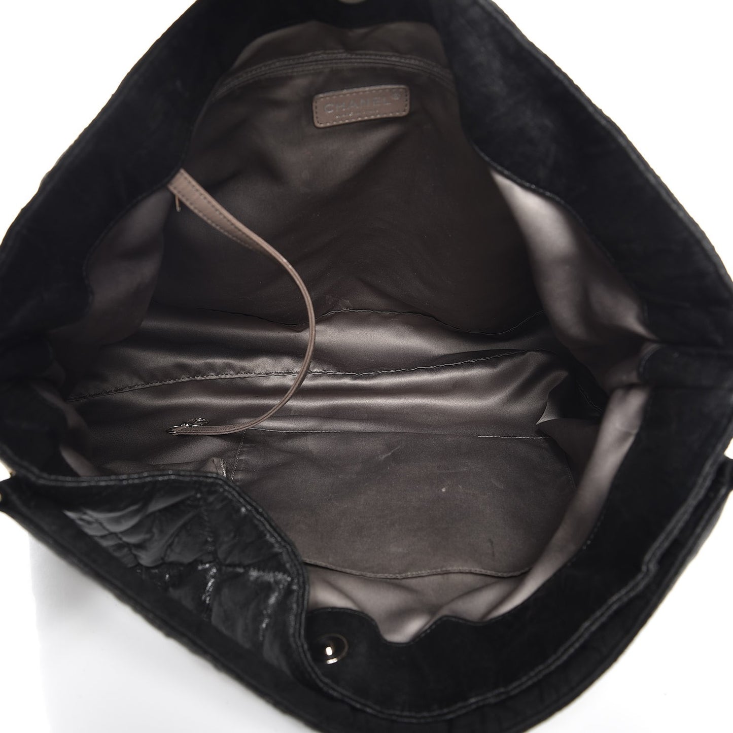 Crinkled Coated Canvas Le Marais Hobo Black