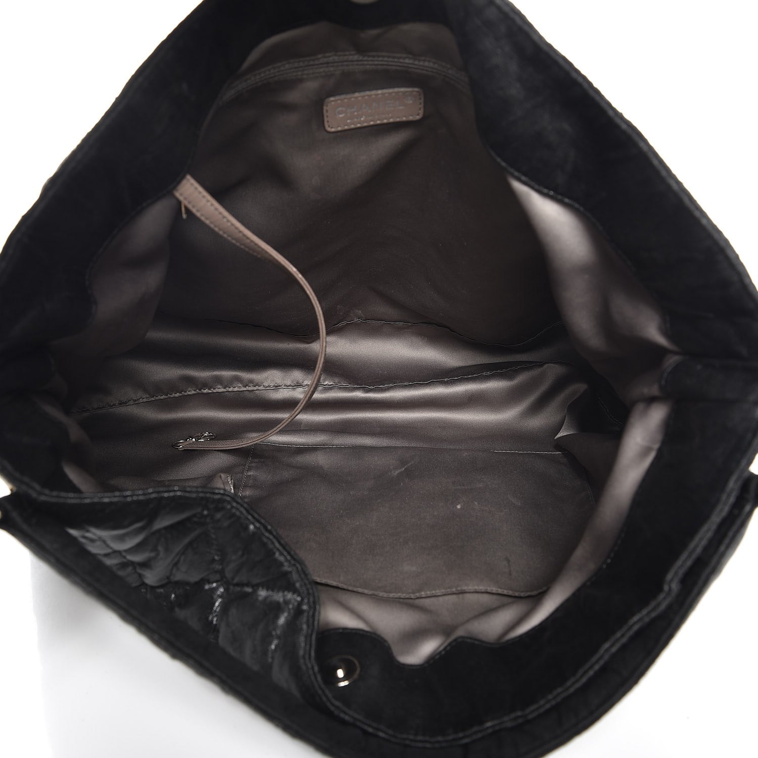 Chanel Crinkled Coated Canvas Le Marais Hobo Black 5 of 8