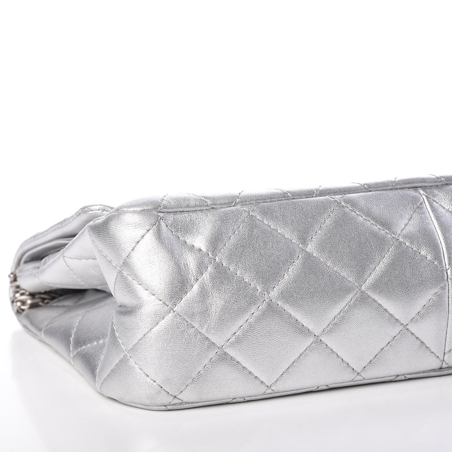 Metallic Lambskin Quilted 2.55 Reissue 227 Flap Silver