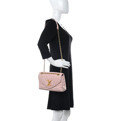 Louis Vuitton Calfskin New Wave Chain MM NM Rose Ballerine 3 of 10