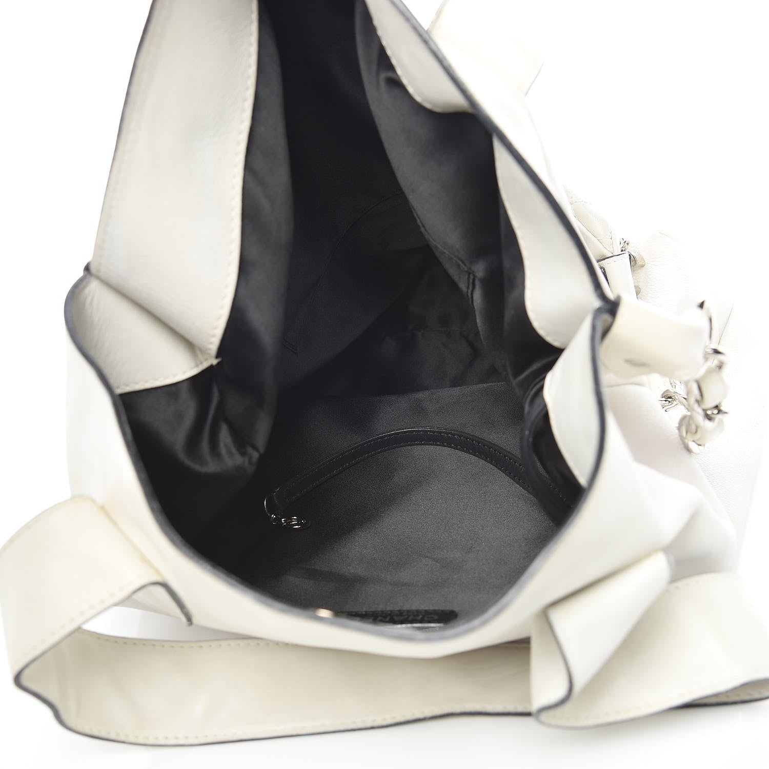 Chanel Lambskin Chain CC Tote White 6 of 28