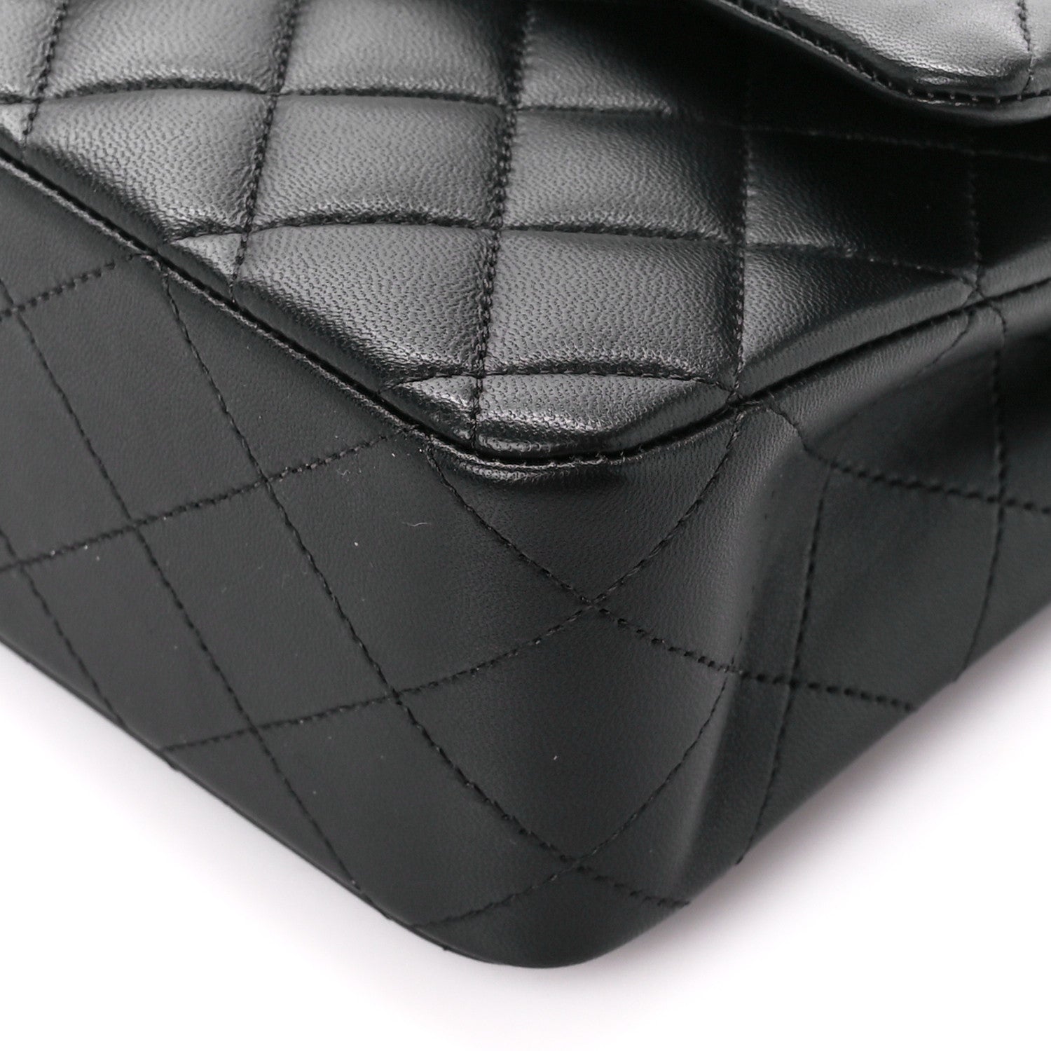 Chanel Lambskin Quilted Medium Double Flap Black 11 of 12