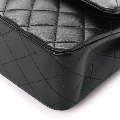 Chanel Lambskin Quilted Medium Double Flap Black 11 of 12