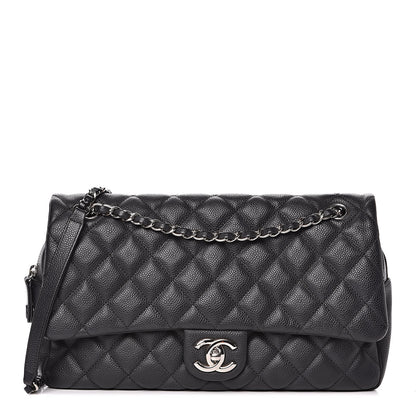 Chanel Caviar Quilted Jumbo Easy Flap Black 1 of 11
