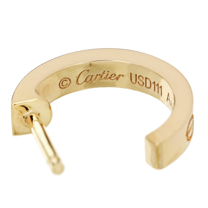 Cartier 18K Yellow Gold Small LOVE Hoop Earrings 4 of 6