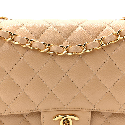 Chanel Caviar Quilted Medium Double Flap Beige Clair 8 of 10