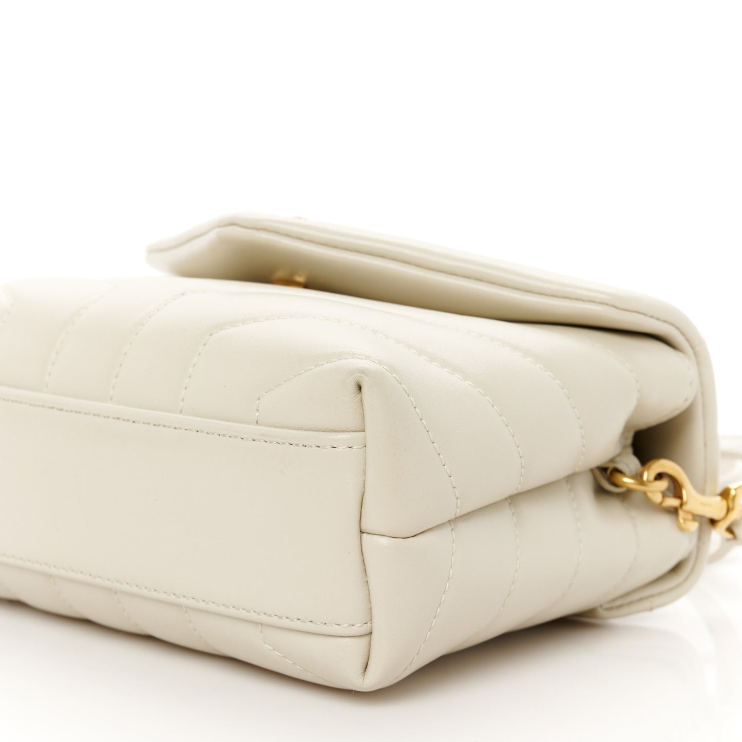 Calfskin Y Quilted Monogram Toy Loulou Crossbody Bag Crema Soft