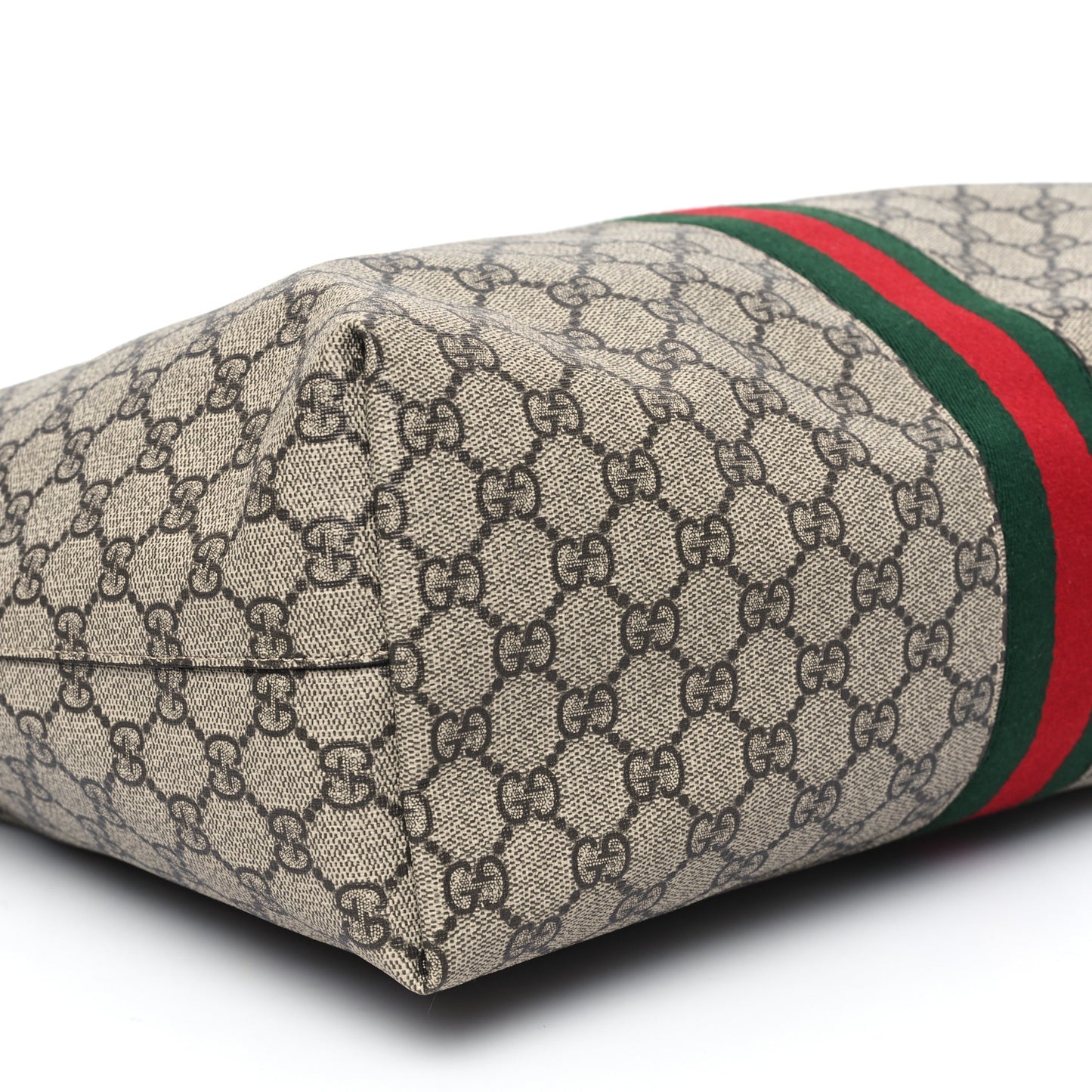 GG Supreme Monogram Medium Ophidia Shopping Tote Brown