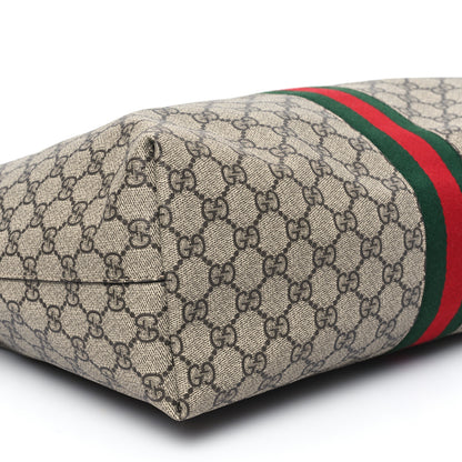 Gucci GG Supreme Monogram Medium Ophidia Shopping Tote Brown 9 of 10