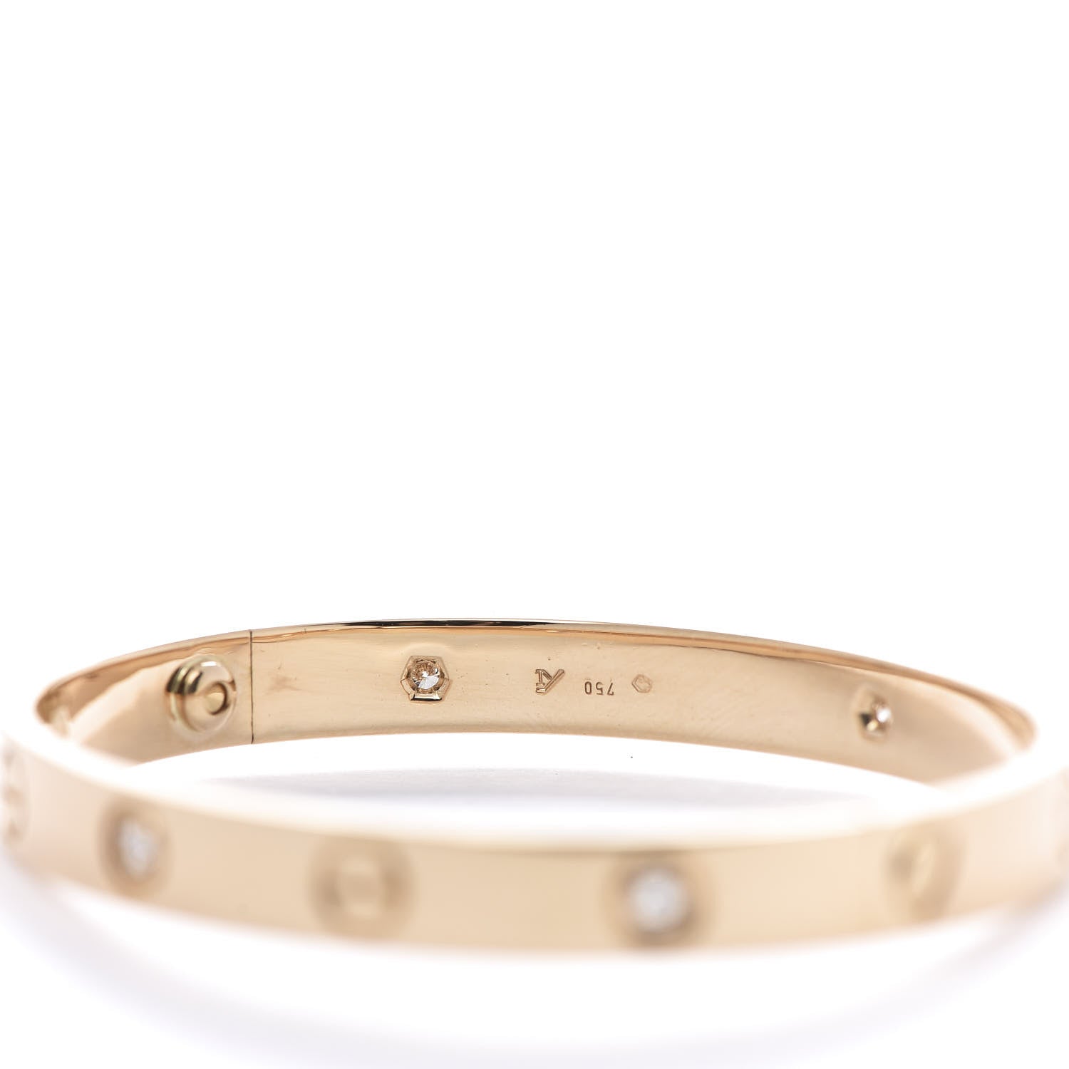 Cartier 18K Yellow Gold 6 Diamond LOVE Bracelet 16 6 of 7