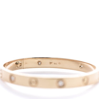 Cartier 18K Yellow Gold 6 Diamond LOVE Bracelet 16 6 of 7