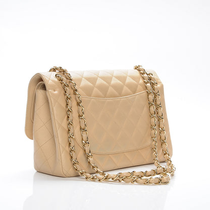 Chanel Caviar Quilted Jumbo Double Flap Beige 3 of 9