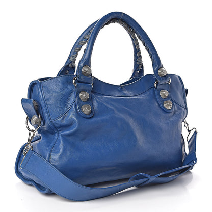 Balenciaga Agneau Giant 21 Silver Hardware City French Bleu 4 of 22