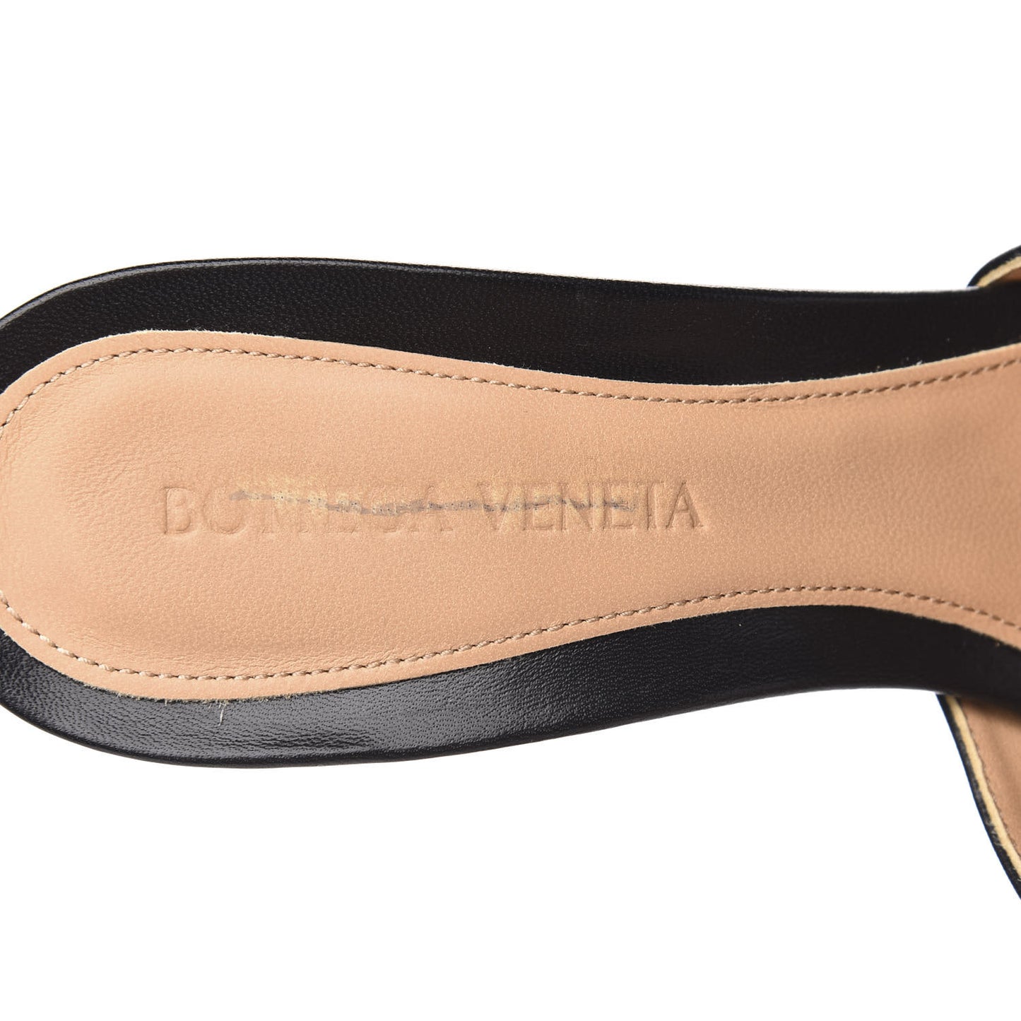 Lambskin Stretch Mule Sandals 38 Black