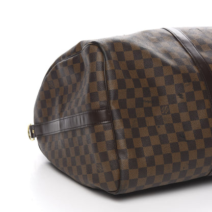 Louis Vuitton Damier Ebene Keepall Bandouliere 55 13 of 14