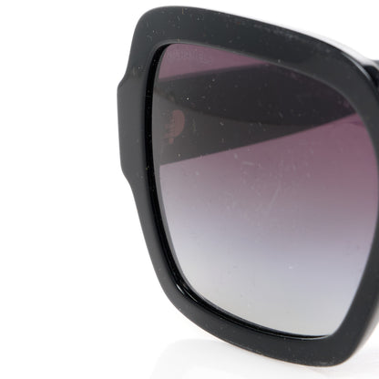 Chanel Acetate Charms Pearl Square Sunglasses 5479-A Black Gold 7 of 7