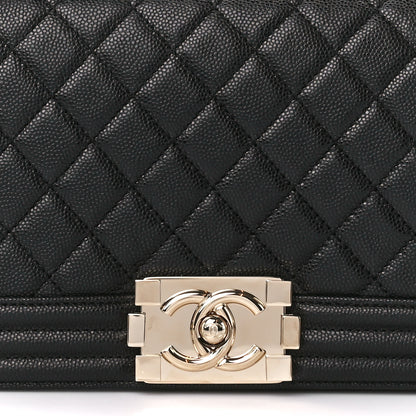 Chanel Caviar Quilted Medium Boy Flap Black 8 of 10