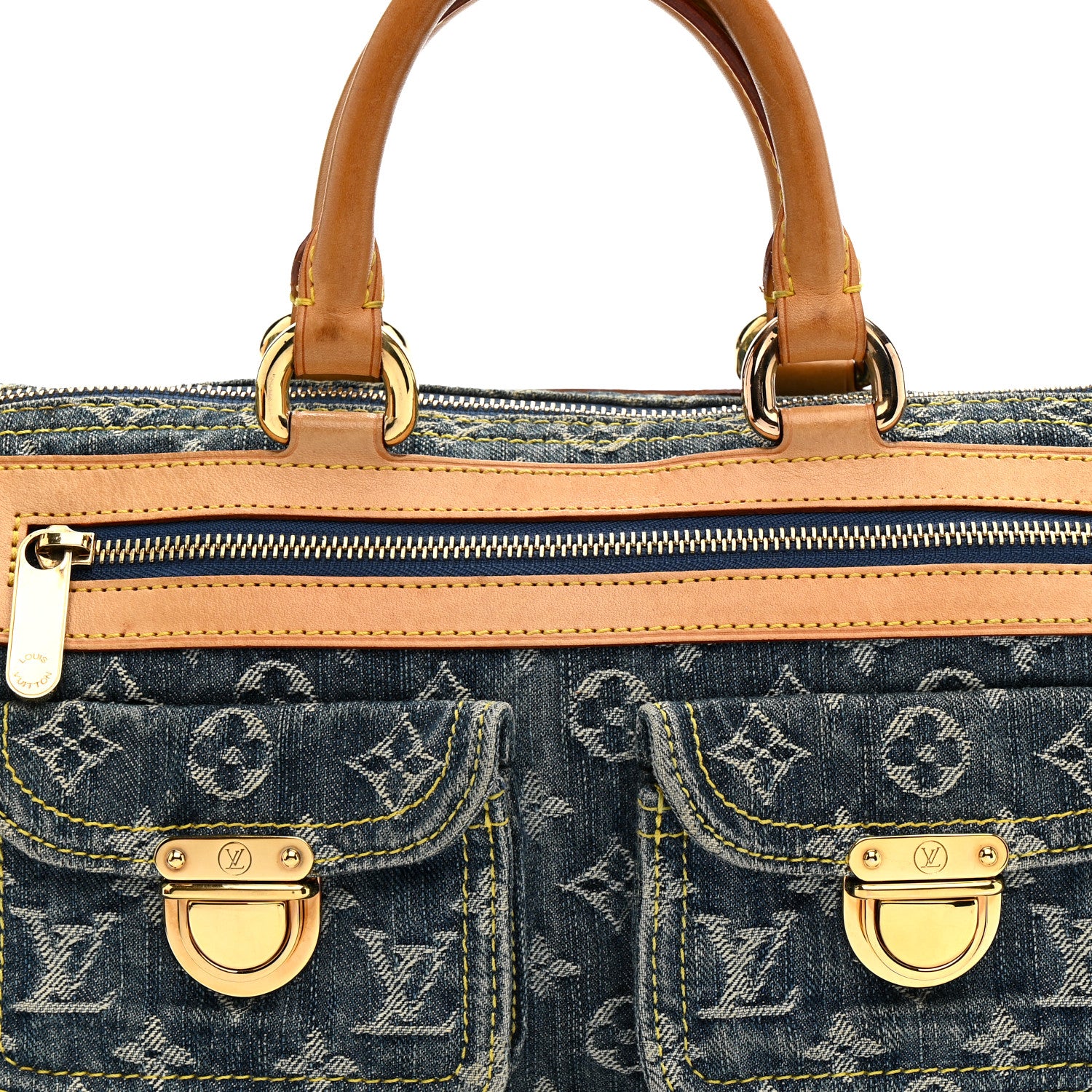 Louis Vuitton Monogram Denim Neo Speedy Blue 14 of 29
