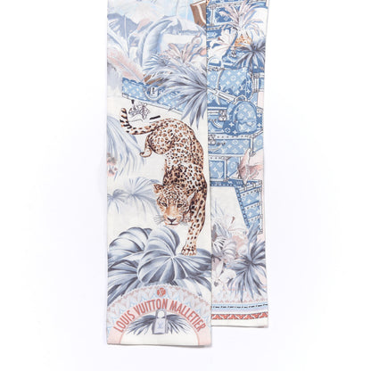 Louis Vuitton Silk Voyage Extraordinaire Bandeau Blue Grey 2 of 3
