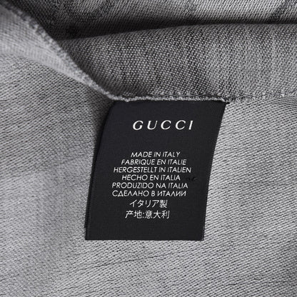 Gucci Wool Silk GG Monogram GGNat Scarf Lead 7 of 7