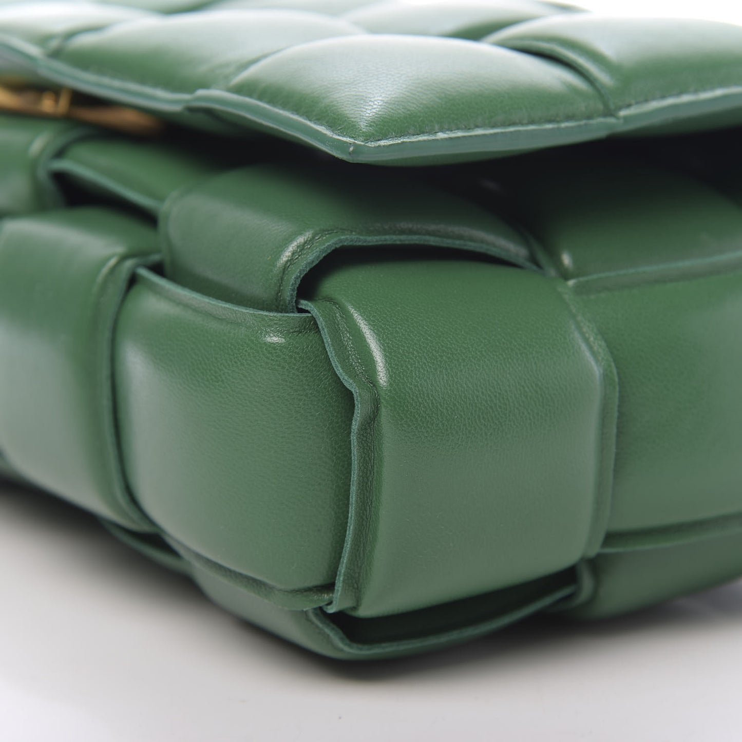 Nappa Maxi Intreccio Padded Cassette Crossbody Bag Racing Green