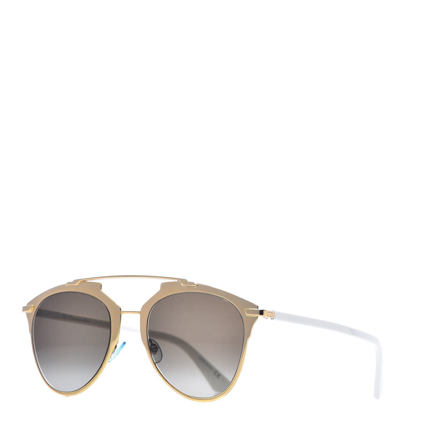 Reflected Sunglasses Gold White