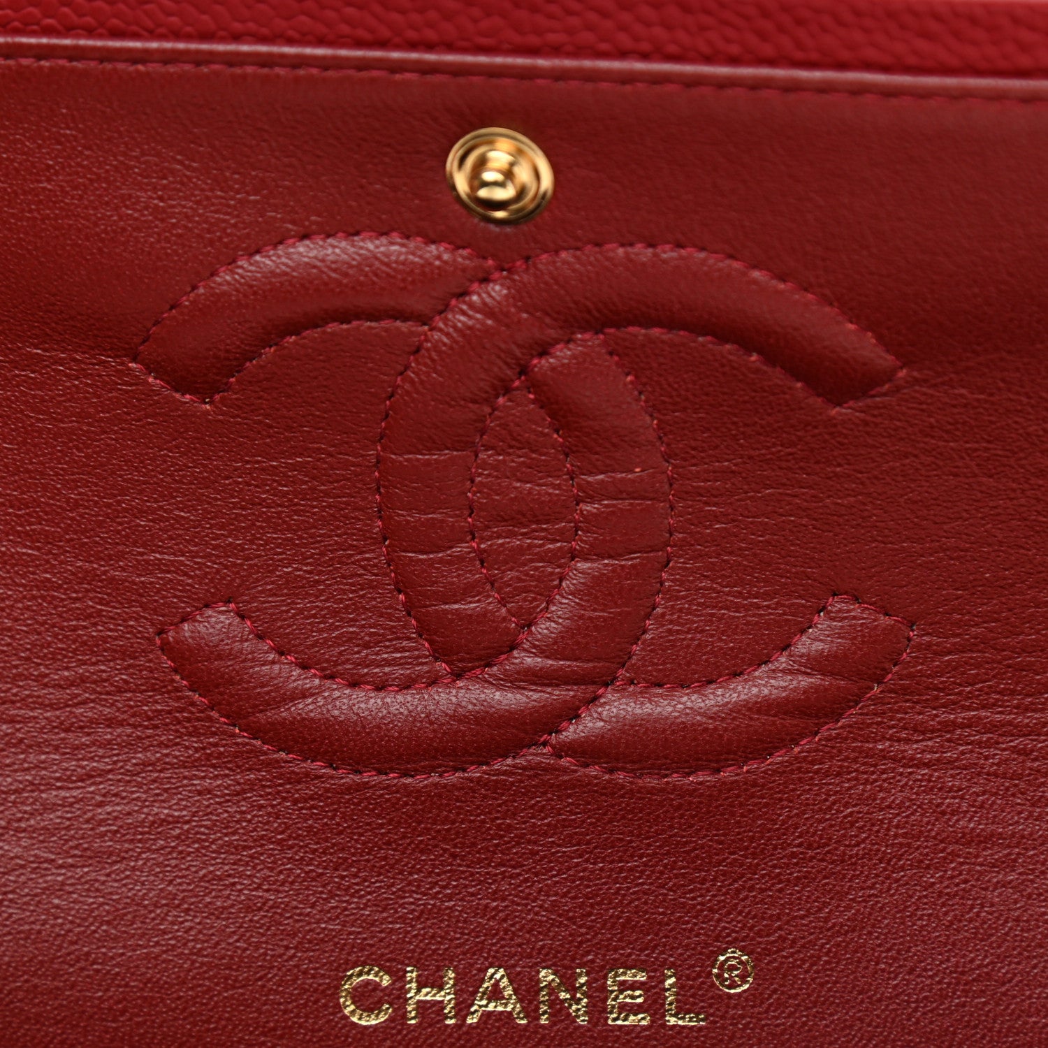 Chanel Caviar Quilted Medium Double Flap Red 8 of 11