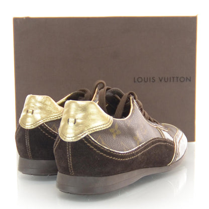 Louis Vuitton Suede Patent Monogram Speeding Sneakers 38.5 3 of 6