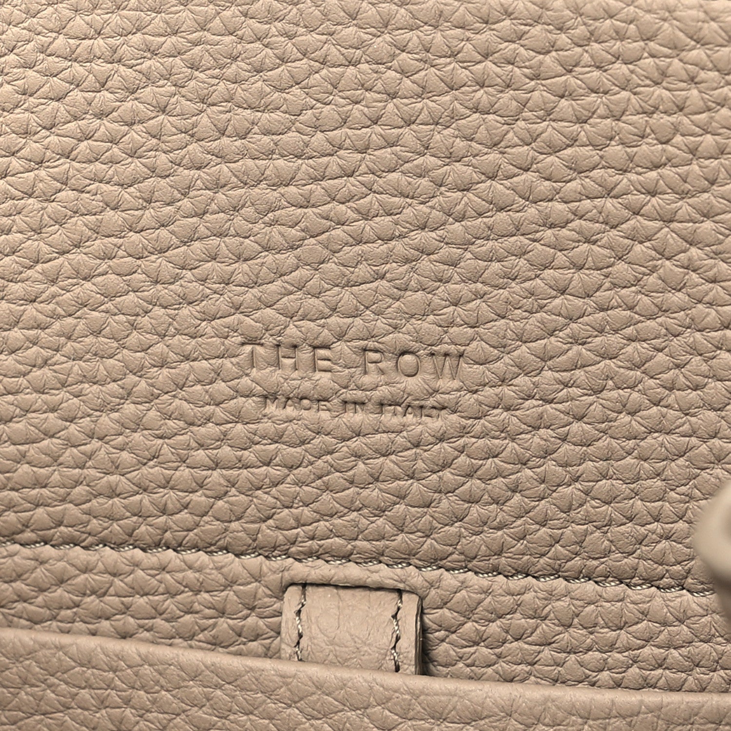 The Row Grained Calfskin Soft Margaux 10 Bag Dark Taupe 6 of 9