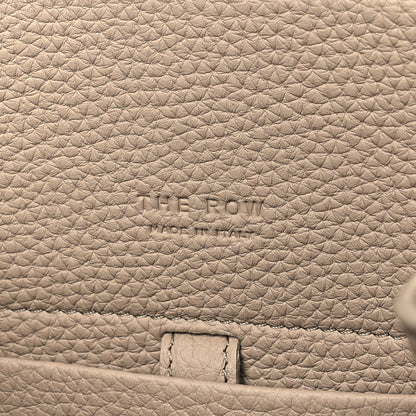 The Row Grained Calfskin Soft Margaux 10 Bag Dark Taupe 6 of 9