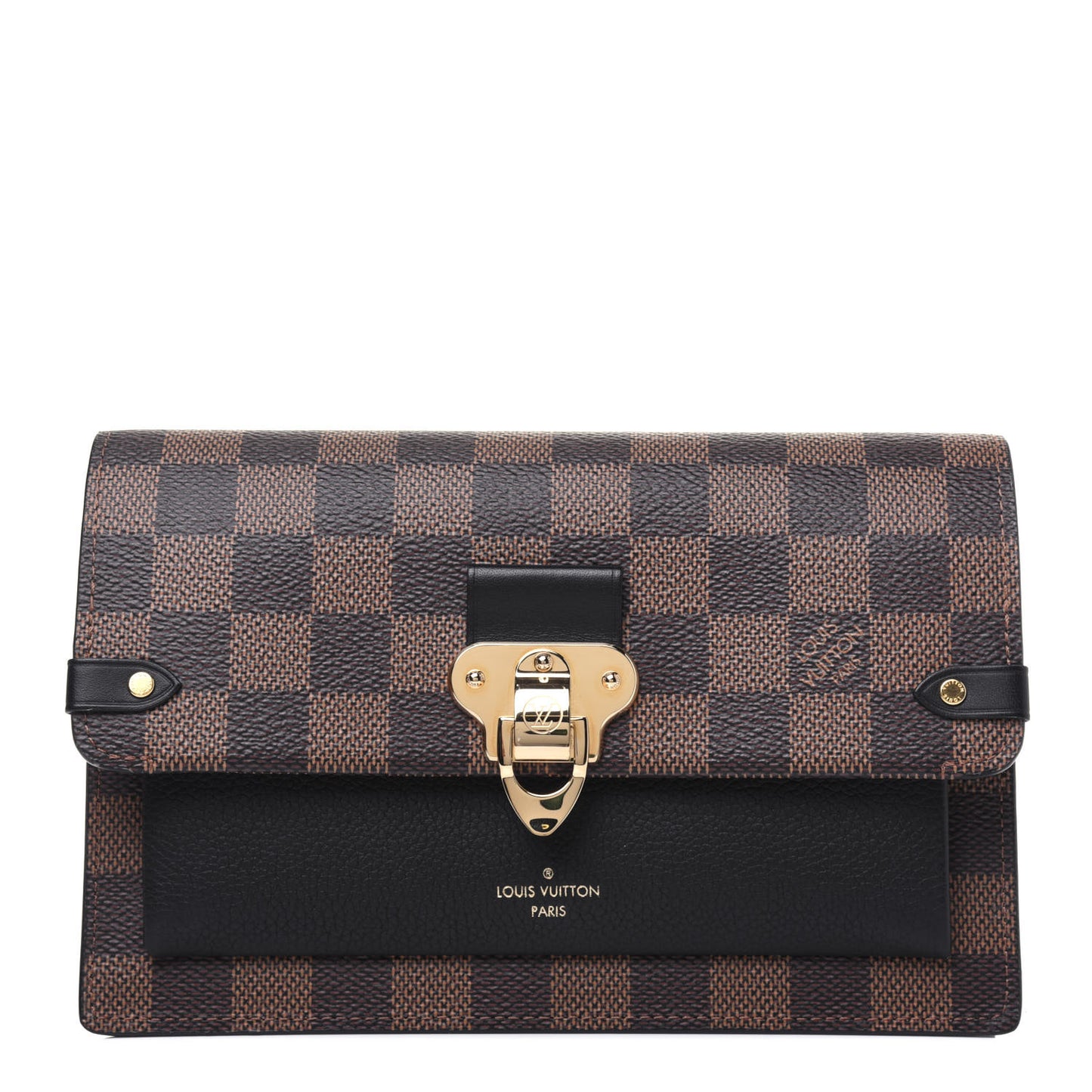 Damier Ebene Vavin Chain Wallet Black