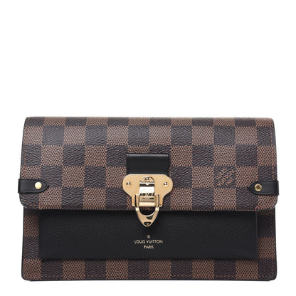 Louis Vuitton Damier Ebene Vavin Chain Wallet Black 1 of 12