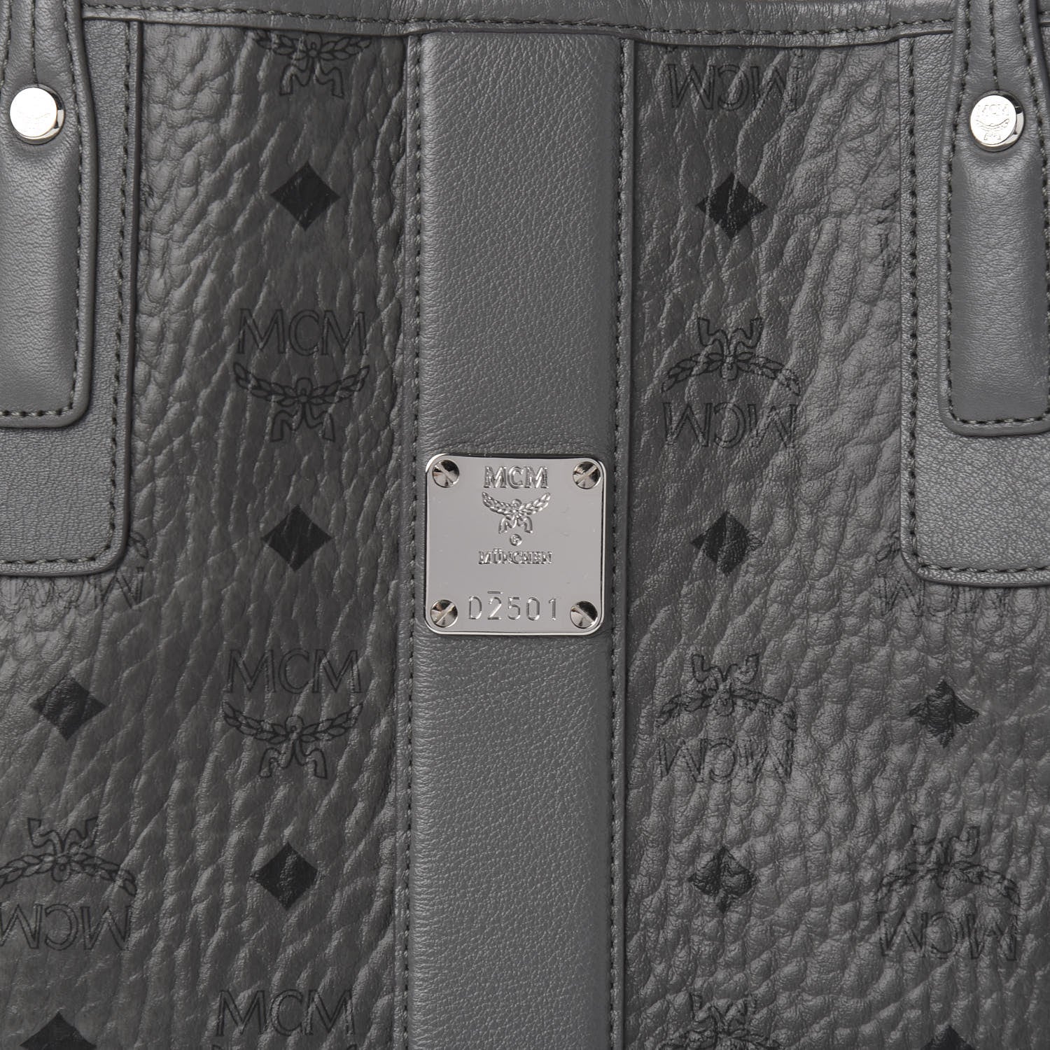 MCM Visetos Medium Liz Reversible Shopper Tote Phantom Grey 13 of 16