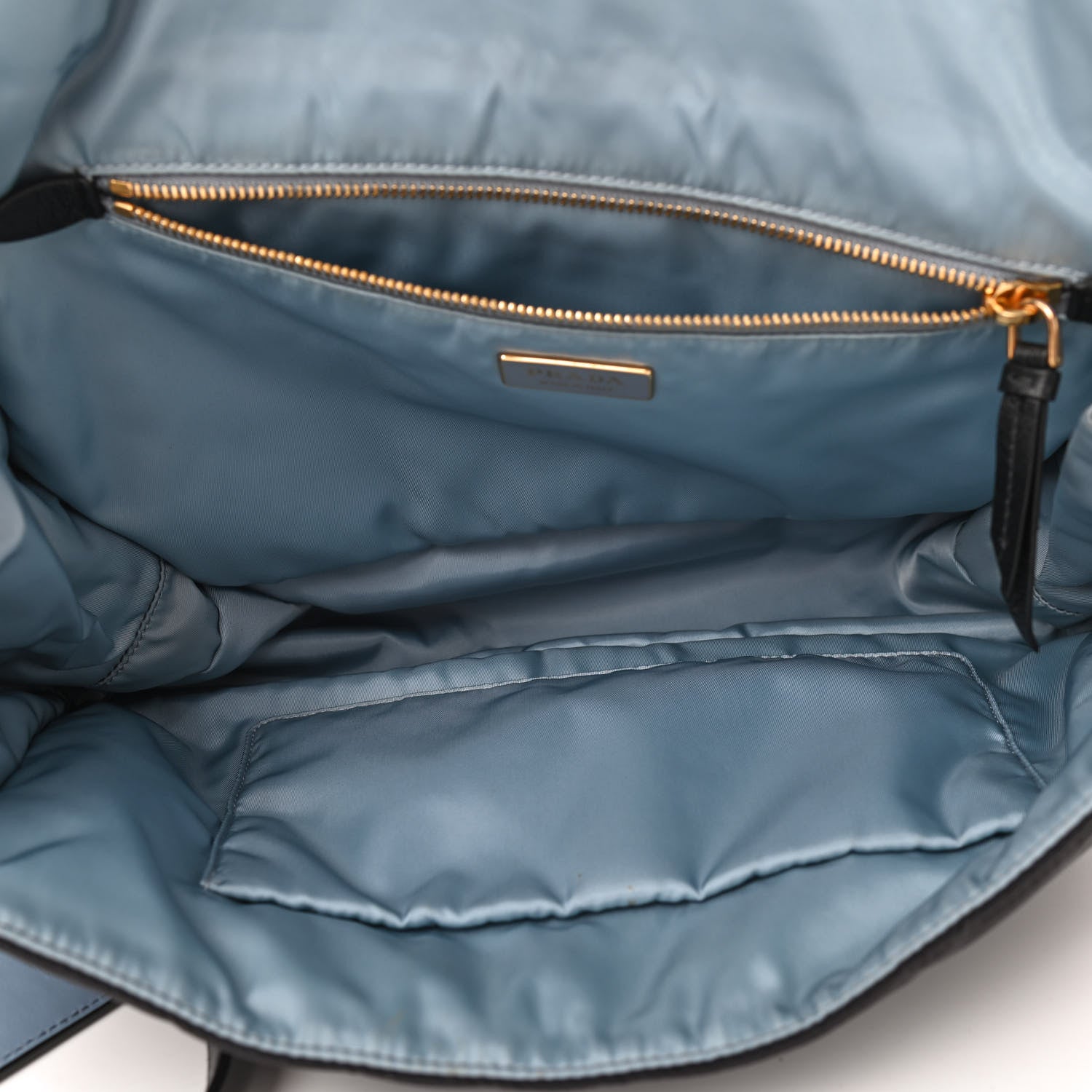 Prada Tessuto Nylon Etiquette Flap Black Soleil 5 of 12