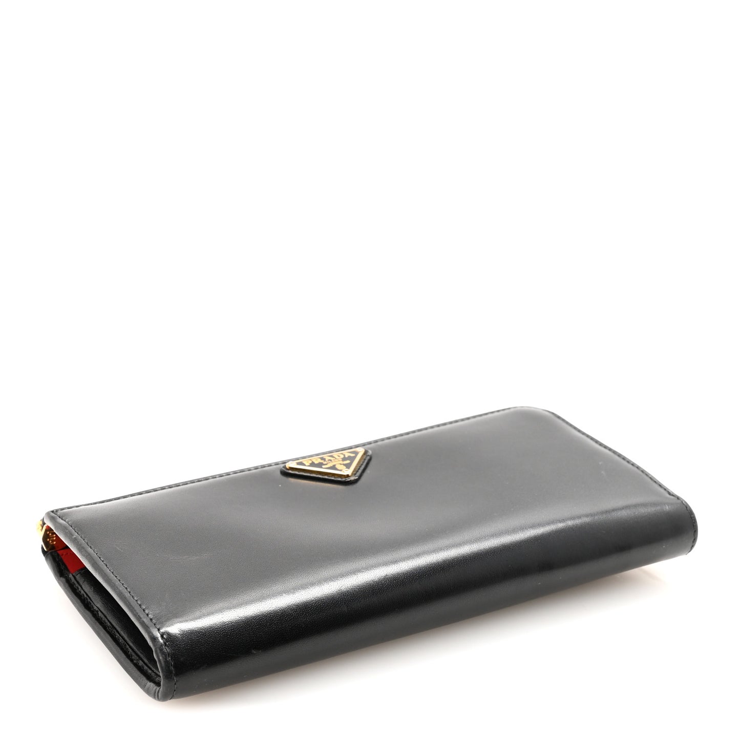 Spazzolato Triangle Half Zip Wallet Black