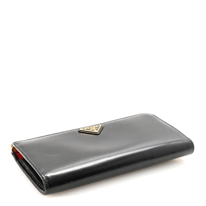 Prada Spazzolato Triangle Half Zip Wallet Black 4 of 6