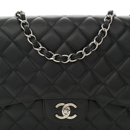 Chanel Caviar Quilted Jumbo Single Flap Black 8 of 11