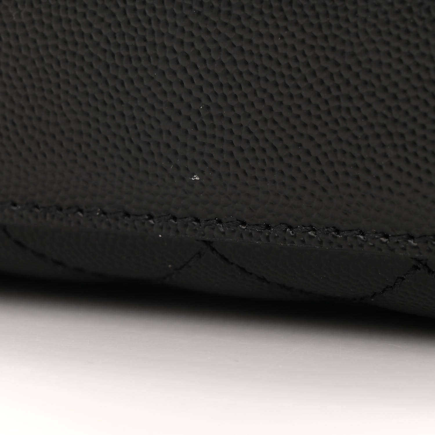 Saint Laurent Grain De Poudre Textured Mixed Matelasse Triquilt Small Monogram Monochrome Satchel Black 10 of 10