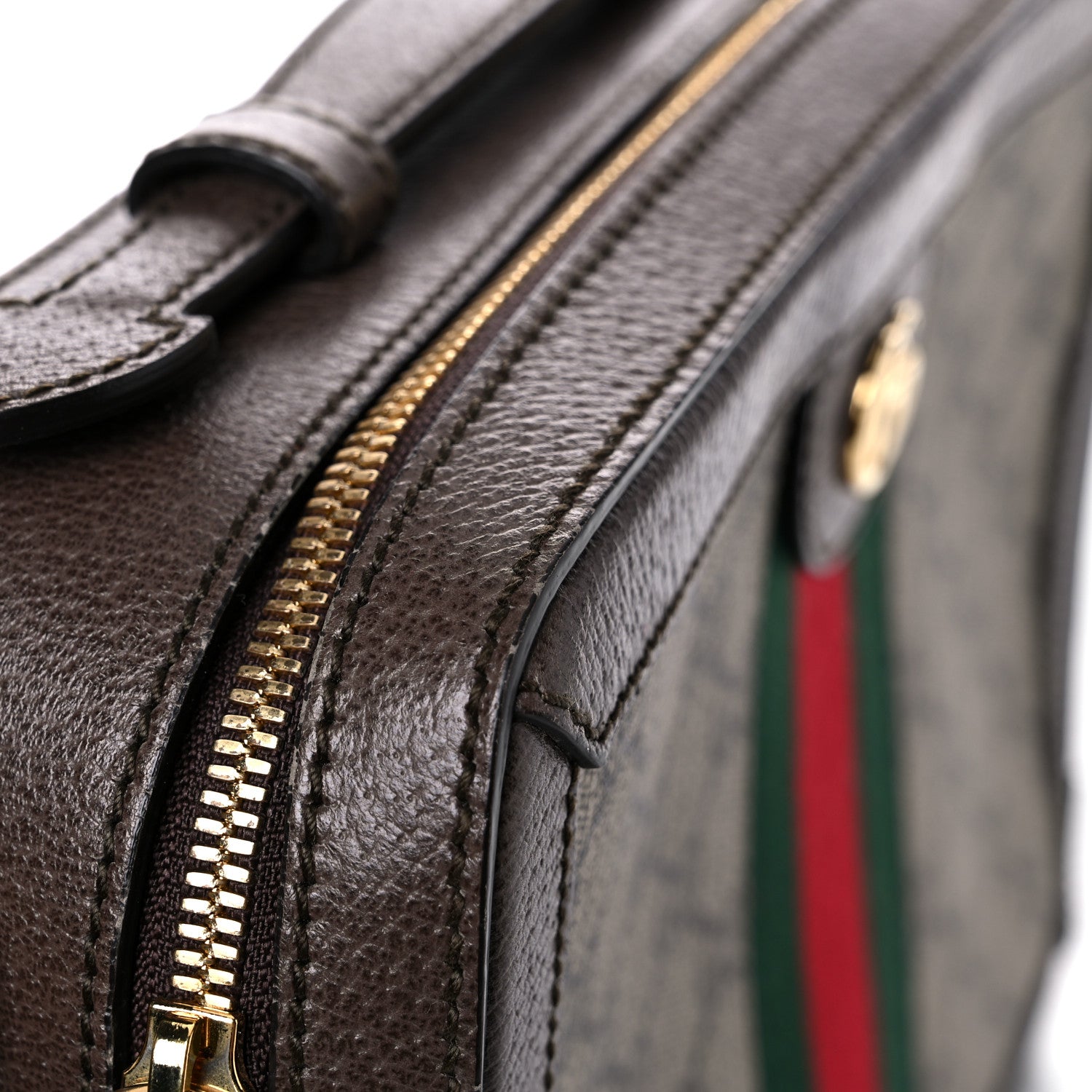 Gucci GG Supreme Web Small Ophidia Top Handle Shoulder Bag Brown 16 of 20