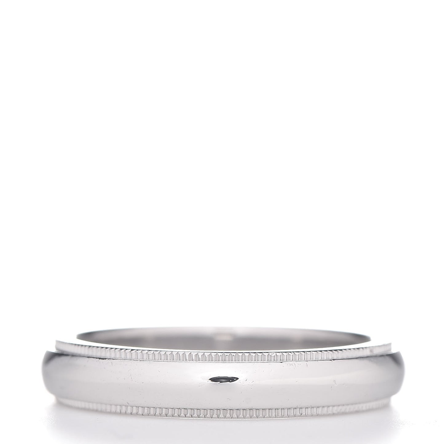 Platinum 4mm Classic Milgrain Wedding Band Ring 58 8.25