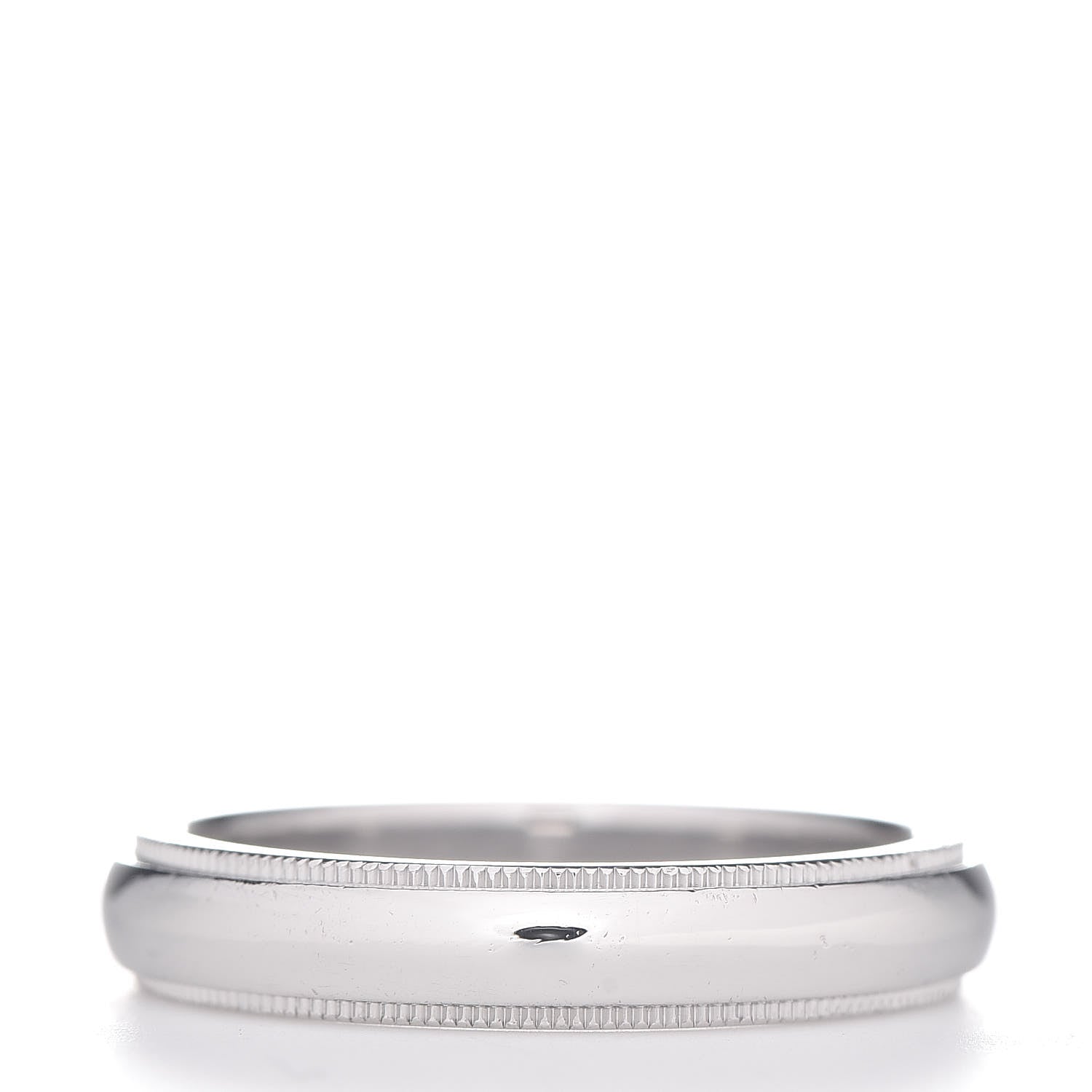 Tiffany Platinum 4mm Classic Milgrain Wedding Band Ring 58 8.25 3 of 4
