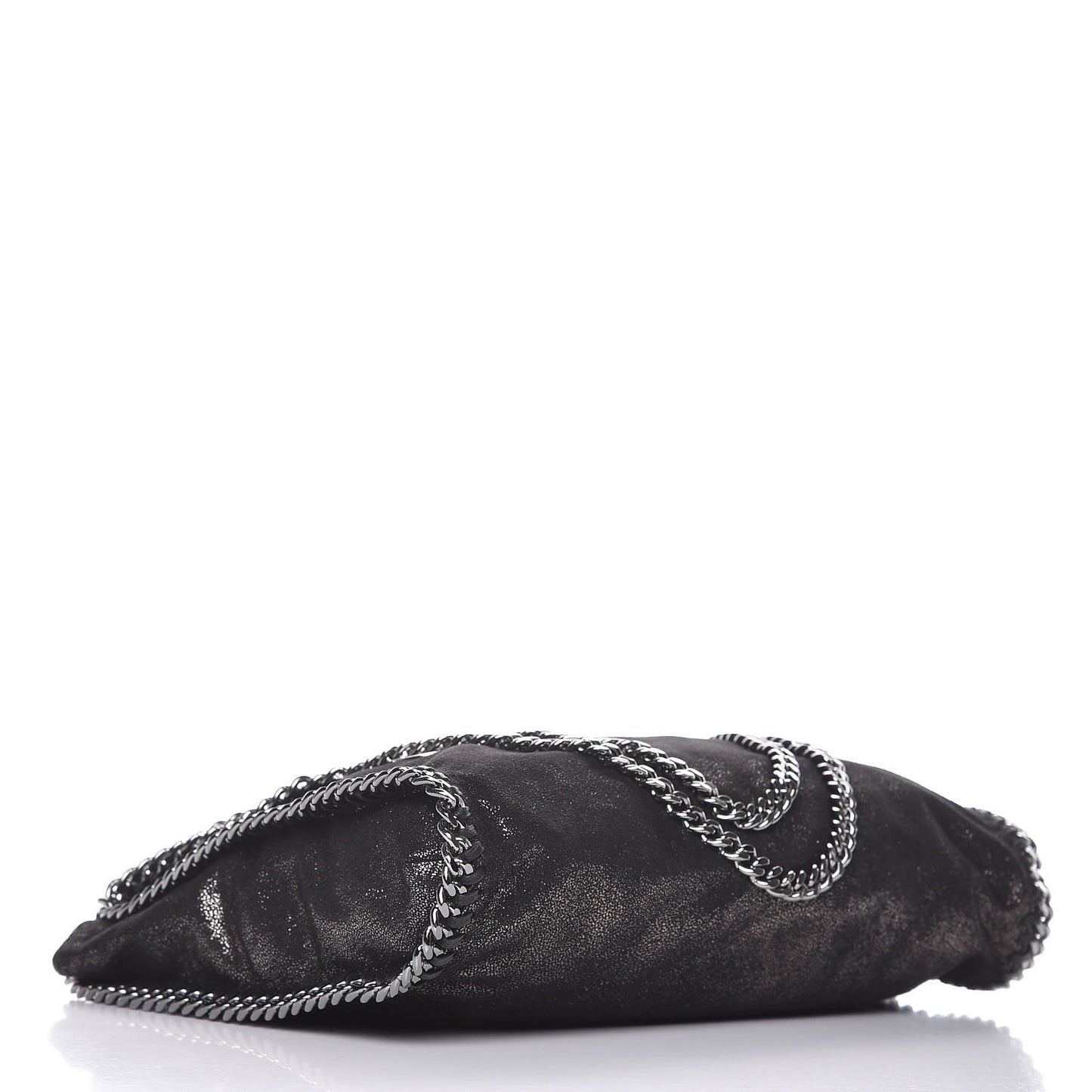 Metallic Shaggy Deer Small Falabella Tote Black