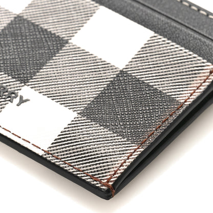 Burberry Calfskin Check Card Holder Black White 8 of 8